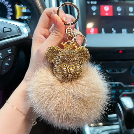 Diamond Bear Keychain & Bag Charm