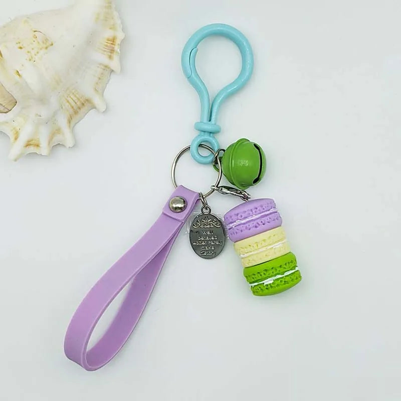 French Macaron Charm Keychain