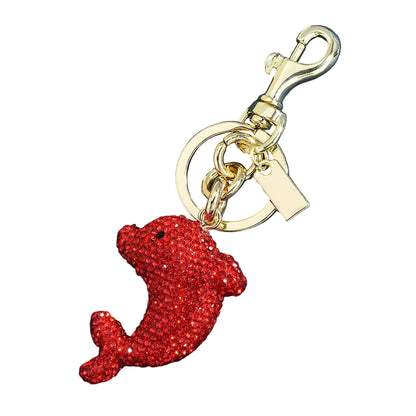 Designer-Inspired Animal Charm Keychain — Butterfly, Dolphin & Squirrel