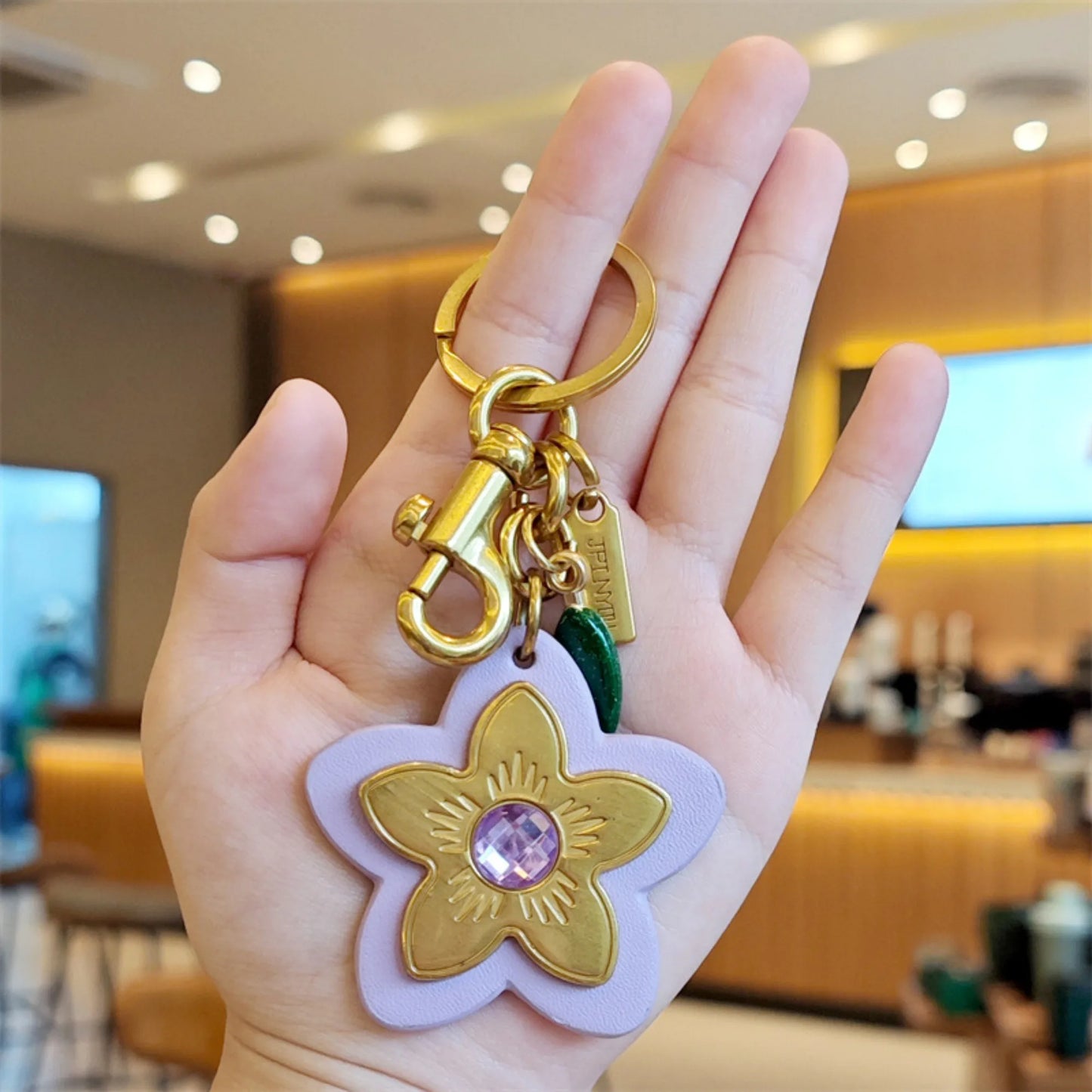 Sweet Flower & Leaf Keychain