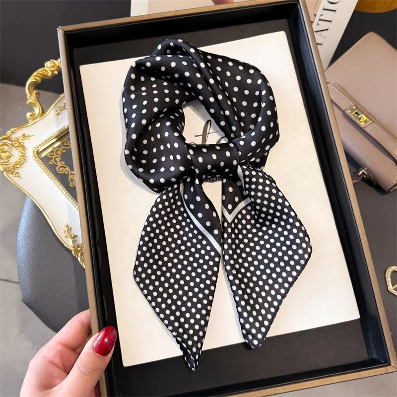 Polka Dot Silk Scarf