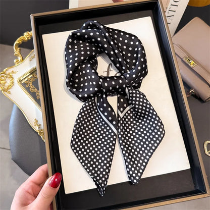 Polka Dot Silk Scarf