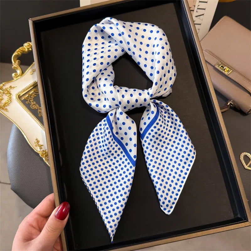 Polka Dot Silk Scarf