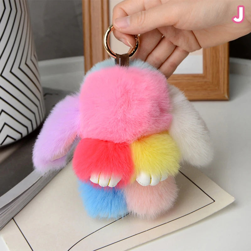 Plush Fur Bunny Keychain