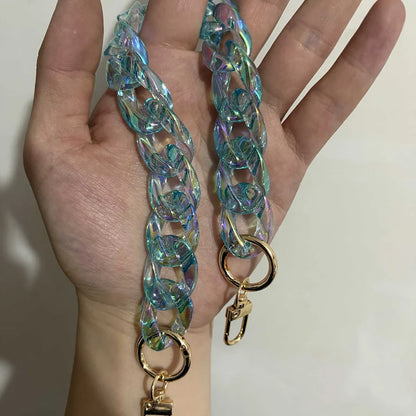 Iridescent Chunky Acrylic Bag Chain