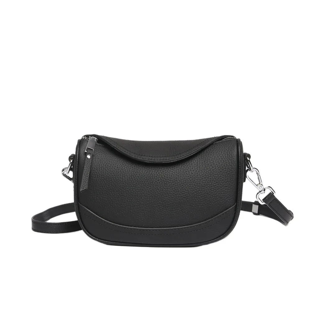 Genuine Leather Saddle Shoulder & Crossbody Bag