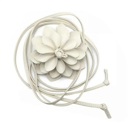 Floral Leather Waist Belt