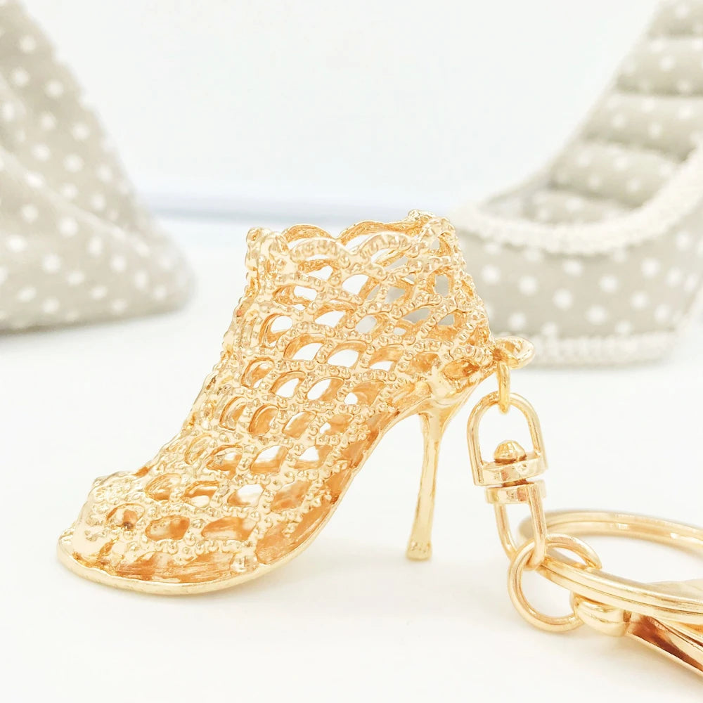 Rhinestone High Heel Keychain