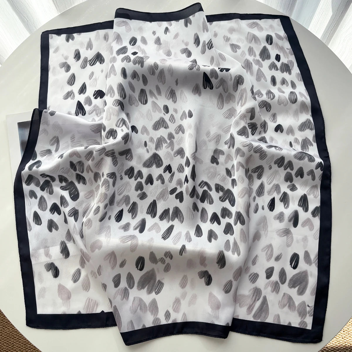 Silk-Touch Square Scarf — Women's Elegant Hijab & Neckerchief