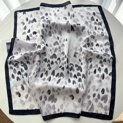 Silk-Touch Square Scarf — Women's Elegant Hijab & Neckerchief