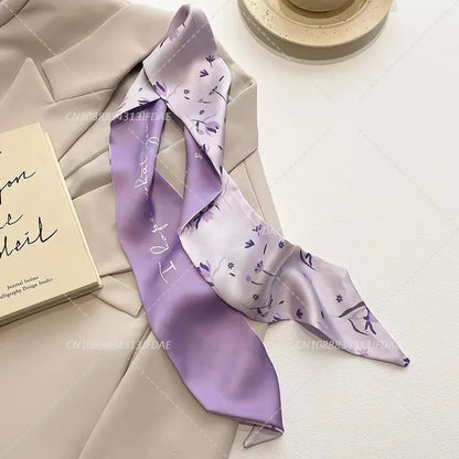 Silk Satin Scarf Bag Handle