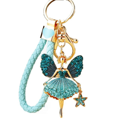 Ballet Rhinestone Purse Key Chain