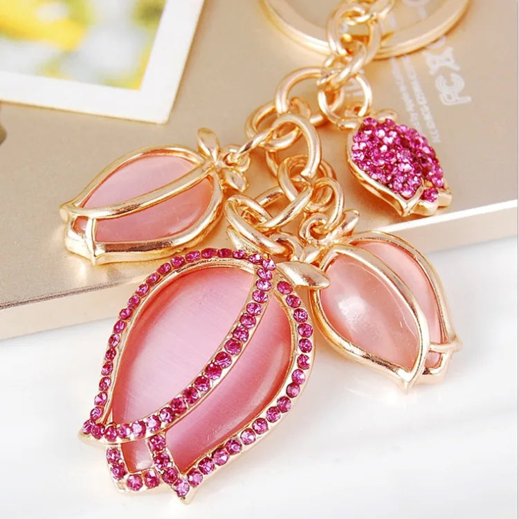 Tulip Rhinestone Keychain & Bag Charm