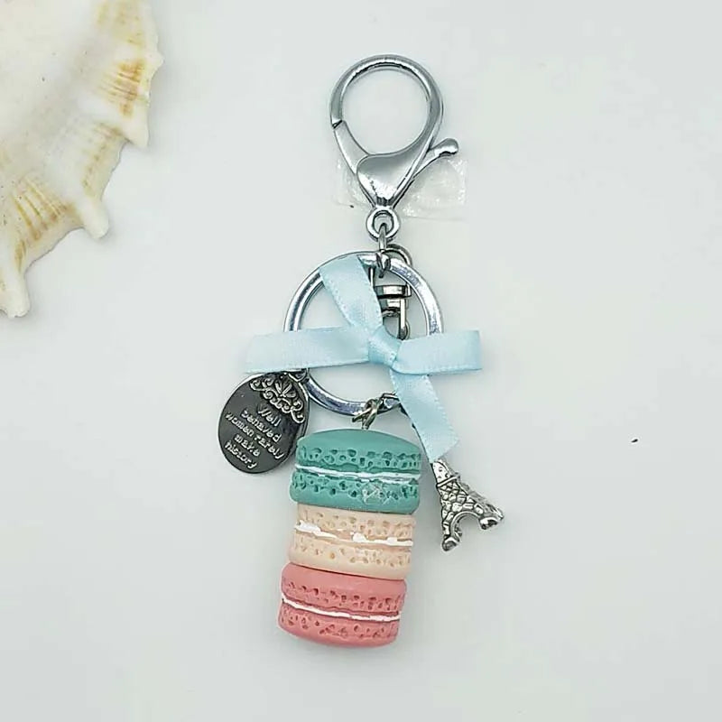 French Macaron Charm Keychain