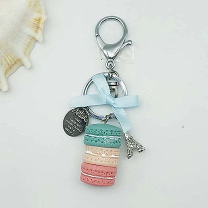 French Macaron Charm Keychain