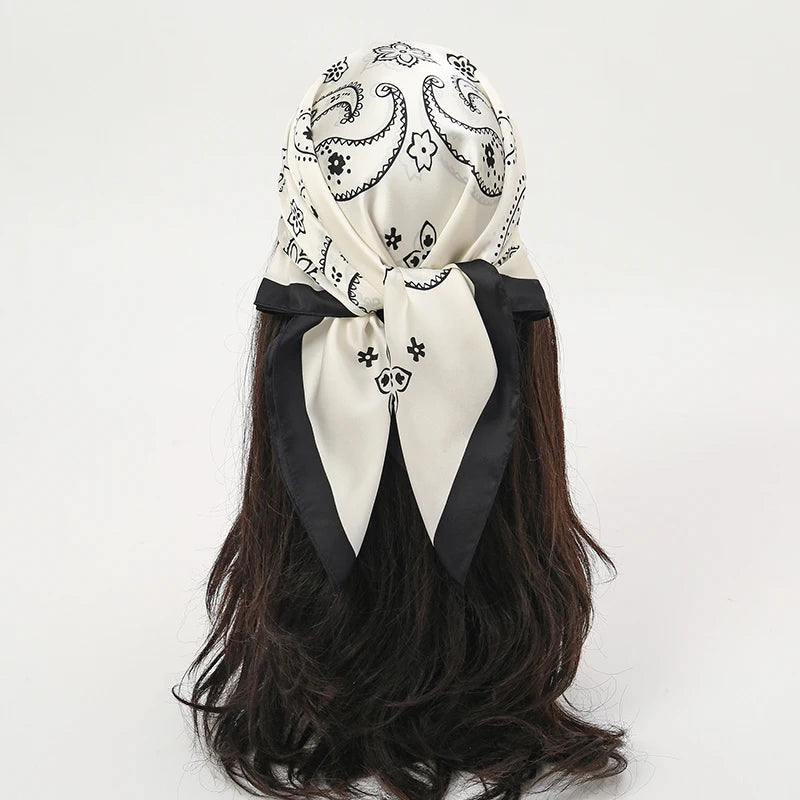Floral Square Silk Scarf