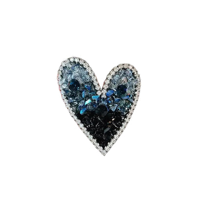 Sparkling Crystal Heart Brooch