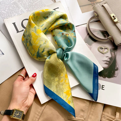 Floral Silk Square Scarf