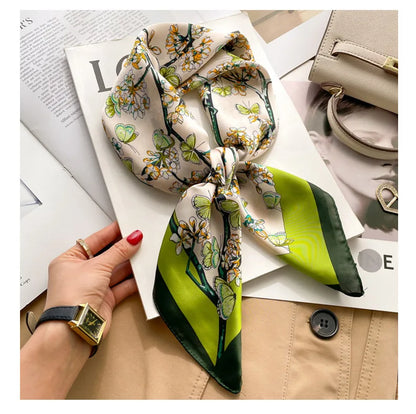 Floral Silk Square Scarf