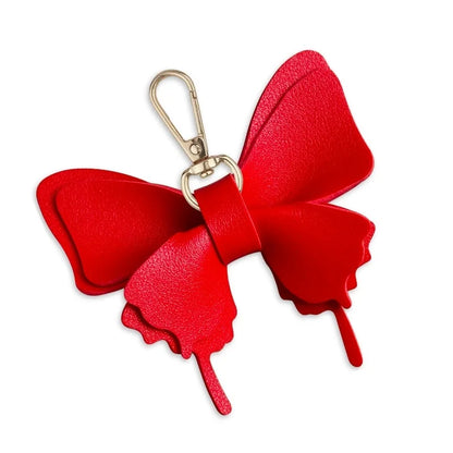 Layered Leather Butterfly Keychain