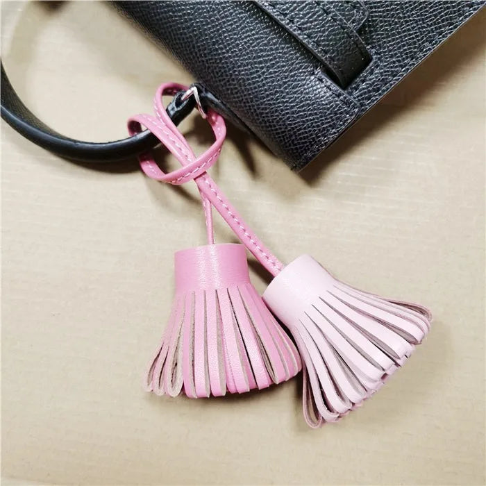 Candy Color Sheepskin Fringe Bag Charm
