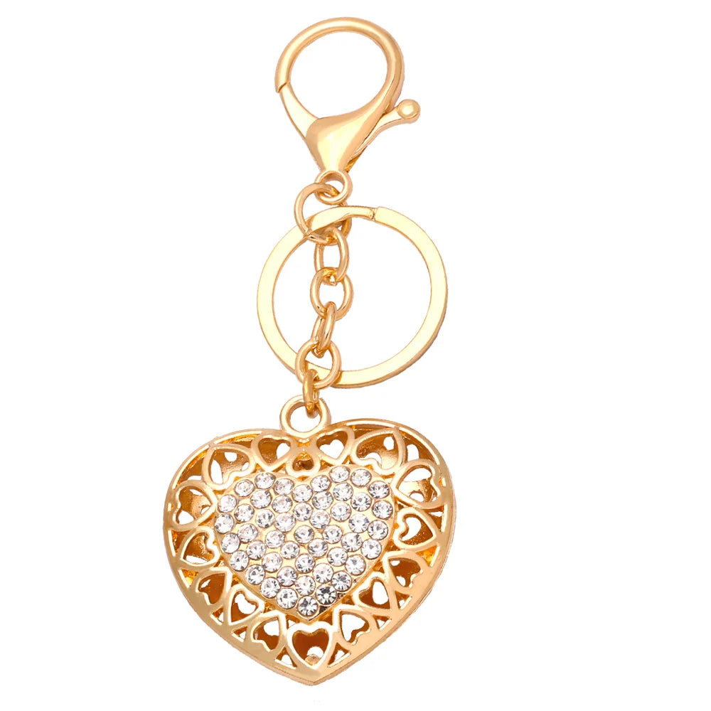 Rhinestone Fairy Angel Wings Keychains
