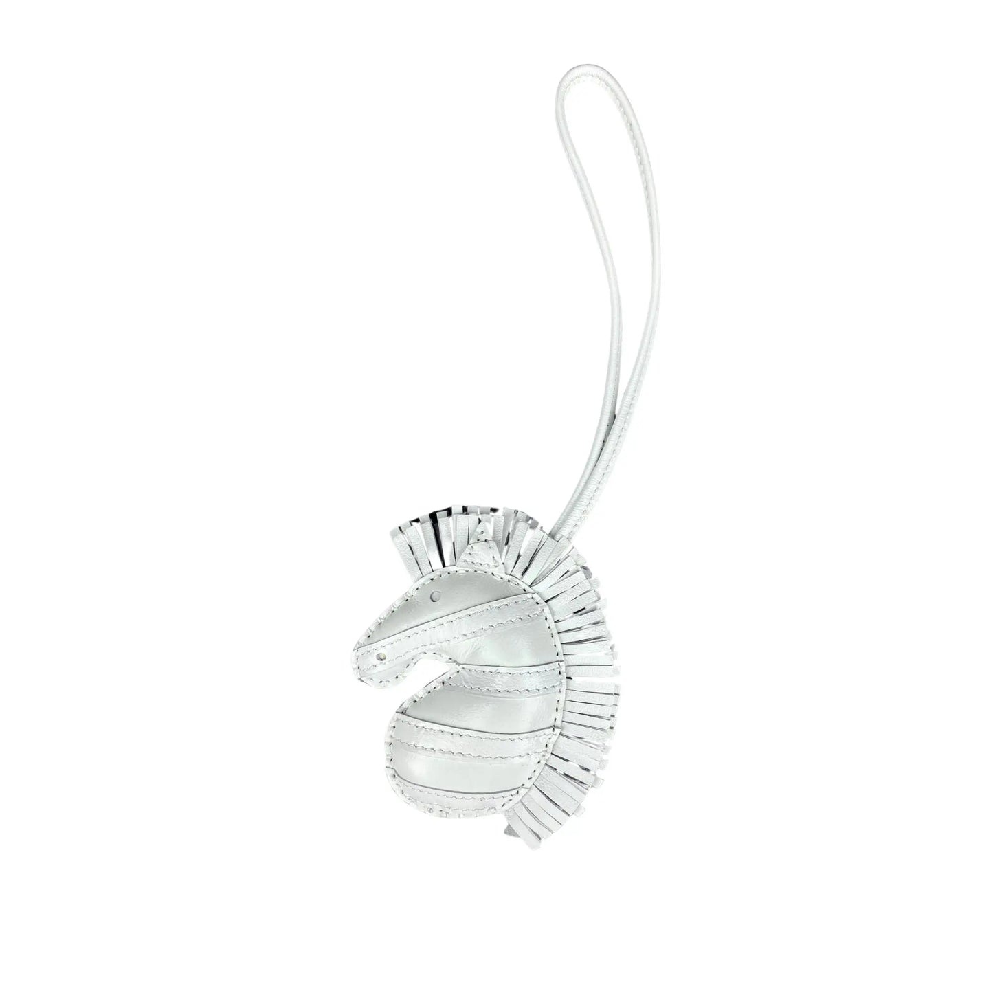 Zebra Head Leather Bag Charm