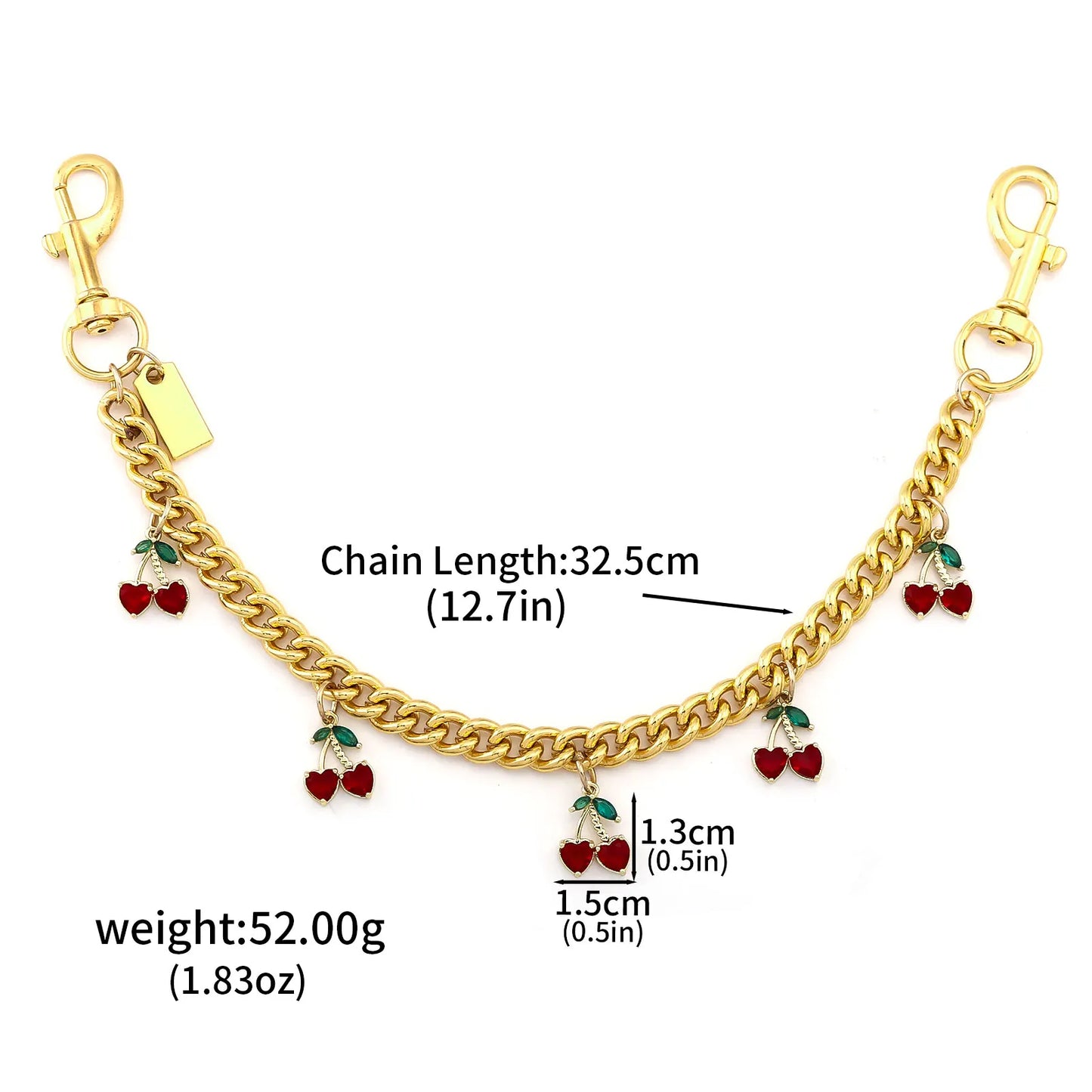Strawberry Cherry Bag Chain Charm