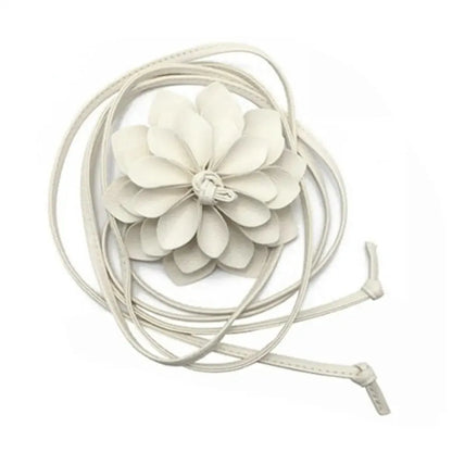 Floral Leather Waist Belt