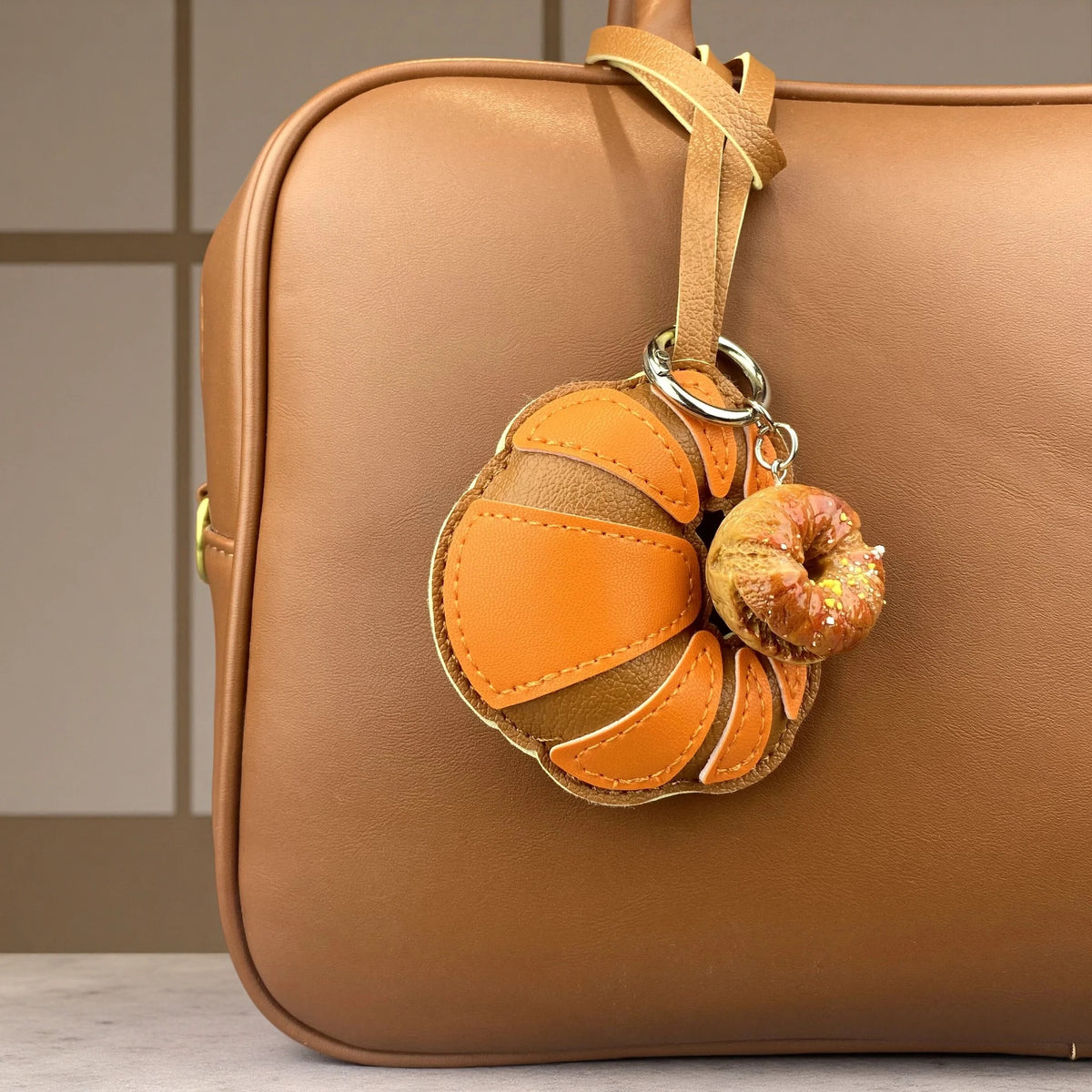 Croissant & Pretzel Bag Charm Set