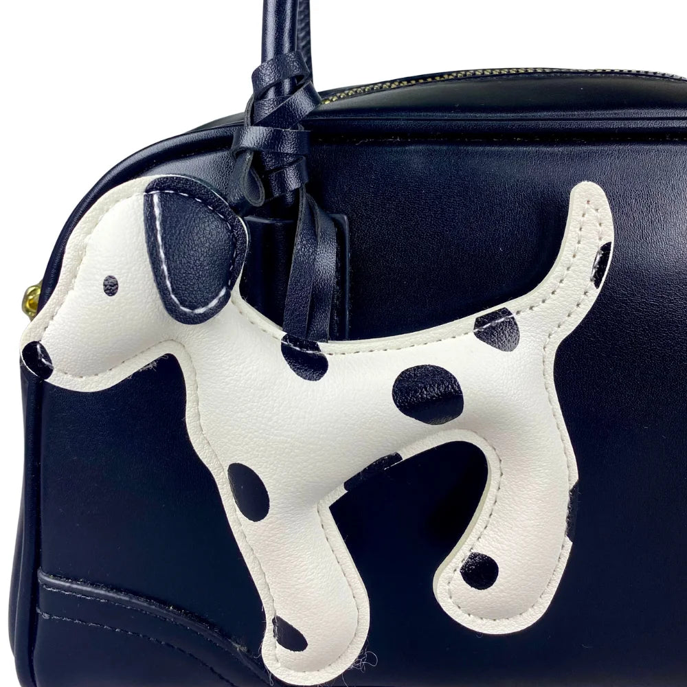 Spotted Dalmatian Leather Keychain