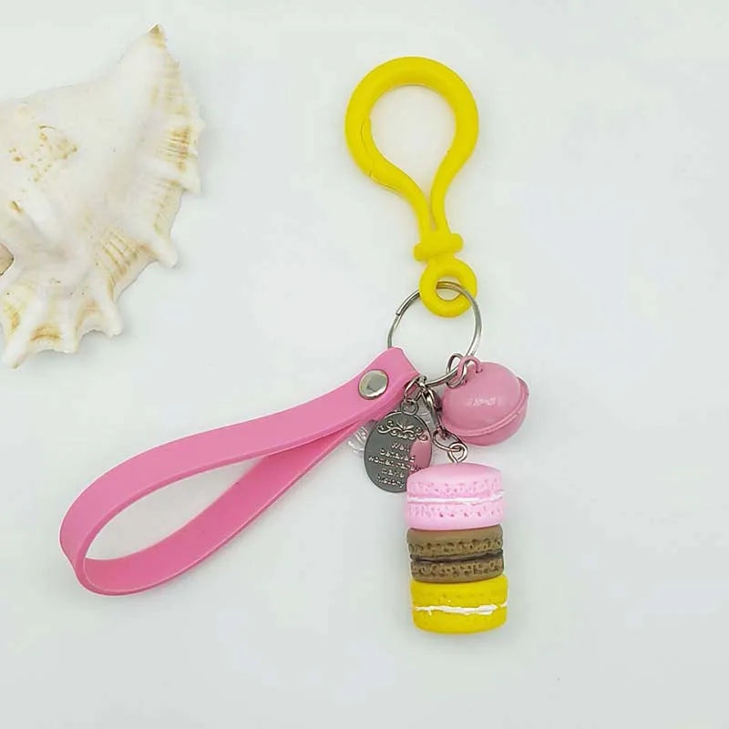 French Macaron Charm Keychain