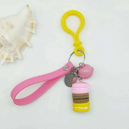 French Macaron Charm Keychain