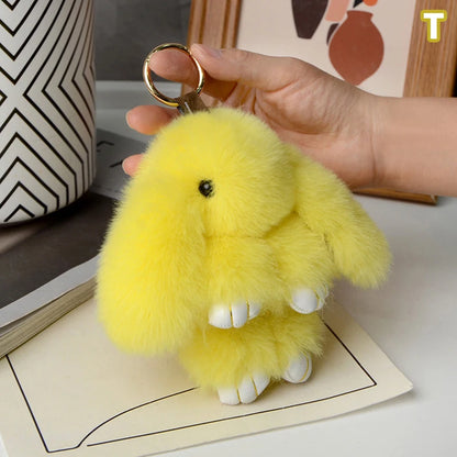 Plush Fur Bunny Keychain