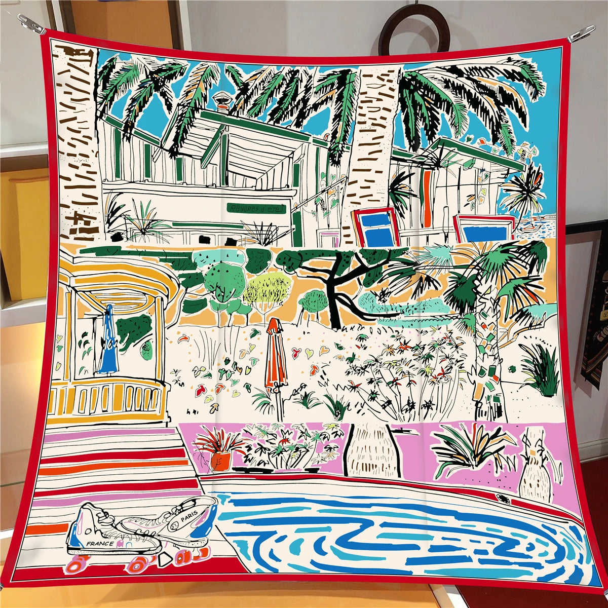 Classic Large Silk Square Scarf
