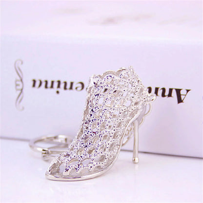 Rhinestone High Heel Keychain