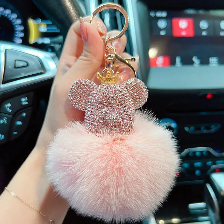 Diamond Bear Keychain & Bag Charm