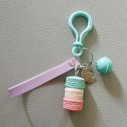 French Macaron Charm Keychain