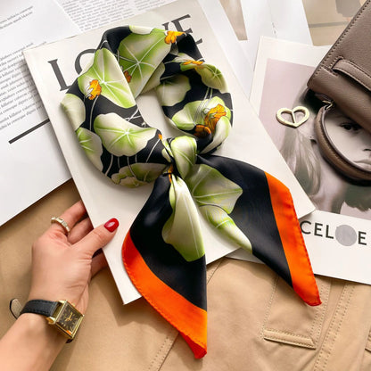 Floral Silk Square Scarf