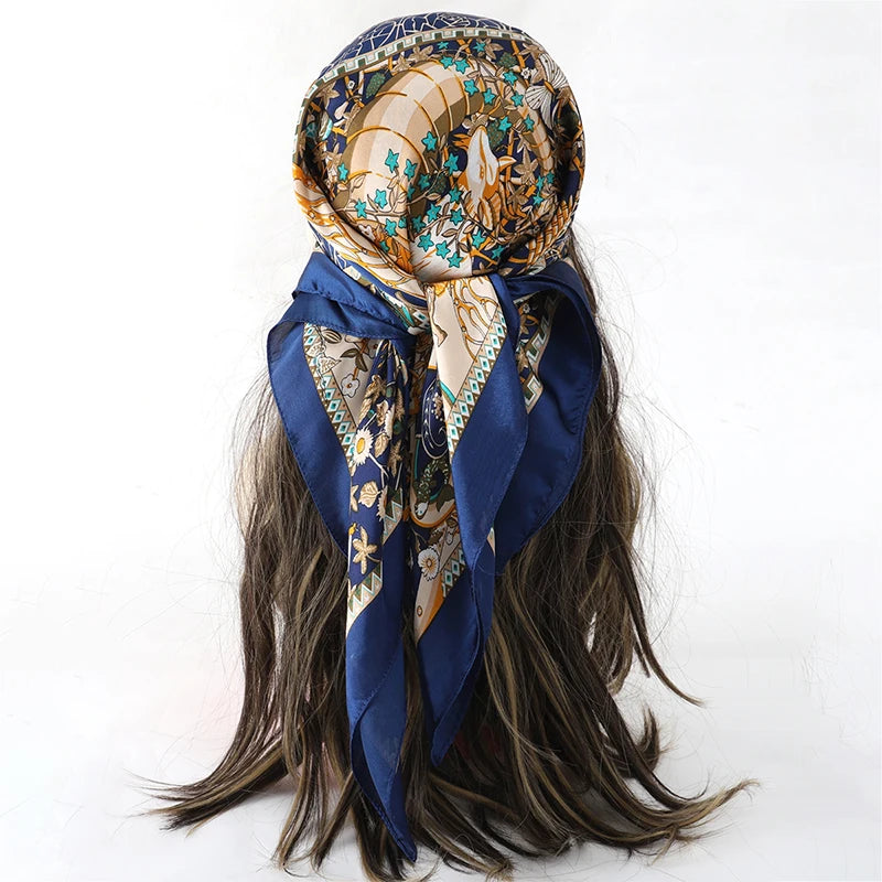 Floral Square Silk Scarf