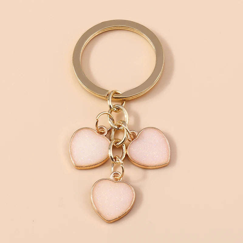 Enamel Love Heart Keychain