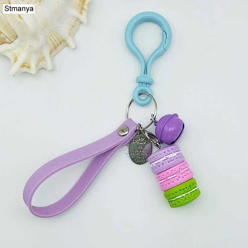 French Macaron Charm Keychain