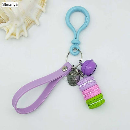 French Macaron Charm Keychain