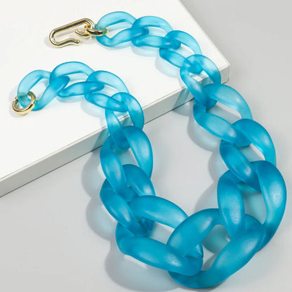 Matte Colorful Acrylic Big Chunky Chain