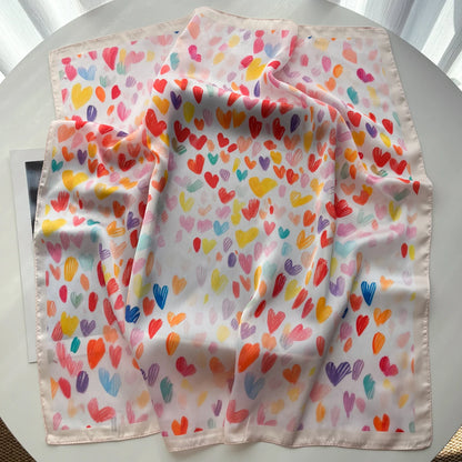 Silk-Touch Square Scarf — Women's Elegant Hijab & Neckerchief