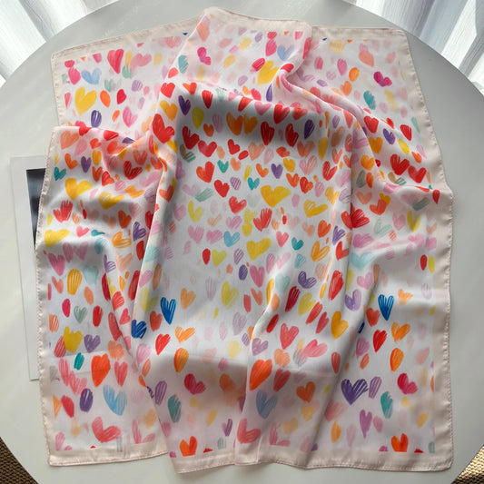 Silk-Touch Square Scarf — Women's Elegant Hijab & Neckerchief