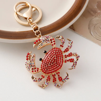 Sparkling Crystal Crab Keychain