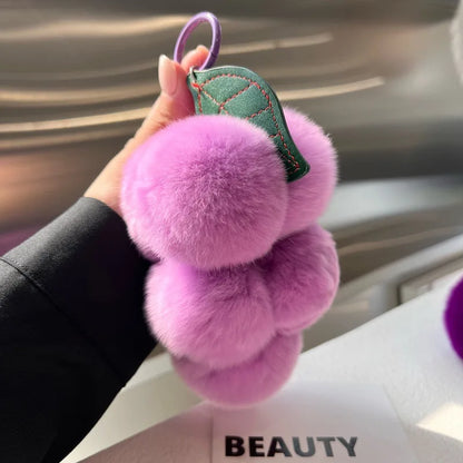 Plush Peach Keychain