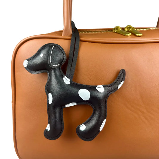 Spotted Dalmatian Leather Keychain