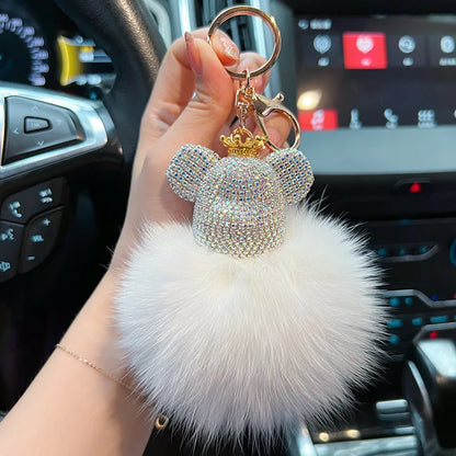 Diamond Bear Keychain & Bag Charm